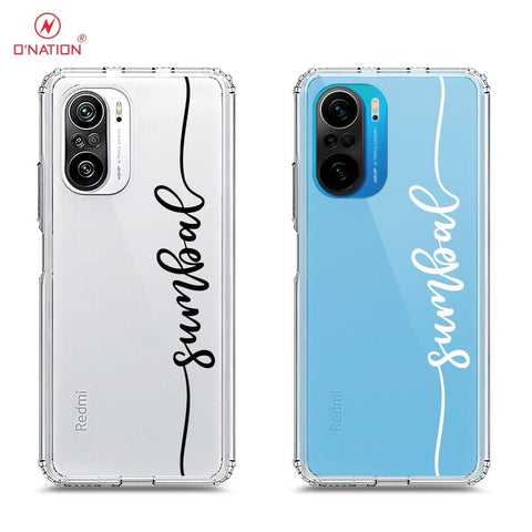 Xiaomi Poco F3 Cover - Personalised Name Series - 8 Designs - Clear Phone Case - Soft Silicon Borders