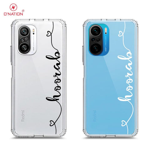 Xiaomi Poco F3 Cover - Personalised Name Series - 8 Designs - Clear Phone Case - Soft Silicon Borders