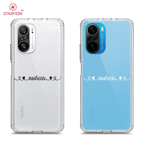 Xiaomi Poco F3 Cover - Personalised Name Series - 8 Designs - Clear Phone Case - Soft Silicon Borders