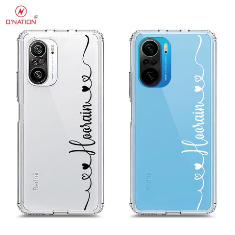 Xiaomi Poco F3 Cover - Personalised Name Series - 8 Designs - Clear Phone Case - Soft Silicon Borders