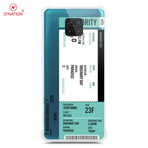 Xiaomi Poco M2 Pro Cover - Personalised Boarding Pass Ticket Series - 5 Designs - Clear Phone Case - Soft Silicon Borders