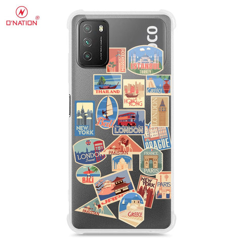 Xiaomi Poco M3 Cover - Personalised Boarding Pass Ticket Series - 5 Designs - Clear Phone Case - Soft Silicon Borders