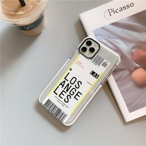 Trendy City Travel Plane Strip Lable Bar Code Style Soft Case For Oppo, Vivo, Redmi, Huawei Phone Models