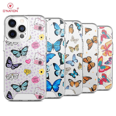 iPhone 14 Pro Max Cover - O'Nation Butterfly Dreams Series - 9 Designs - Clear Phone Case - Soft Silicon Borders