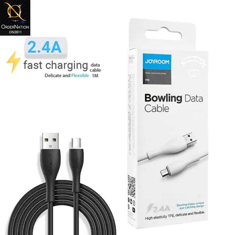 Joyroom M8 Bowling Data USB Cable With Lightening Connector (1M-2.4A) – Black