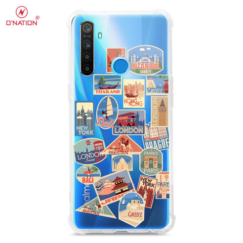 Realme 5i Cover - Personalised Boarding Pass Ticket Series - 5 Designs - Clear Phone Case - Soft Silicon Borders