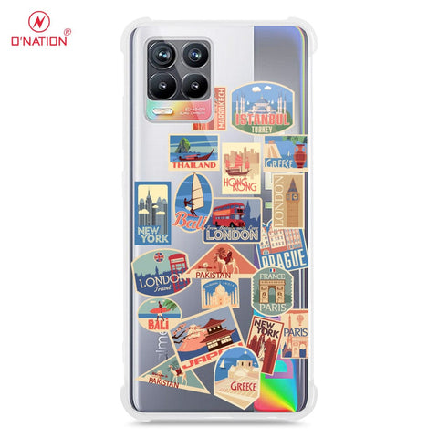 Realme 8 Cover - Personalised Boarding Pass Ticket Series - 5 Designs - Clear Phone Case - Soft Silicon Borders