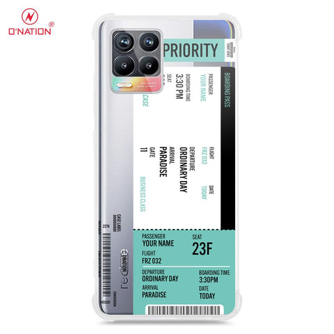 Realme 8 Pro Cover - Personalised Boarding Pass Ticket Series - 5 Designs - Clear Phone Case - Soft Silicon Borders