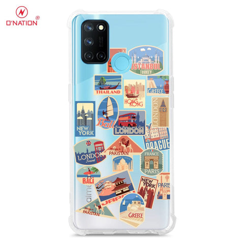 Realme C17 Cover - Personalised Boarding Pass Ticket Series - 5 Designs - Clear Phone Case - Soft Silicon Borders