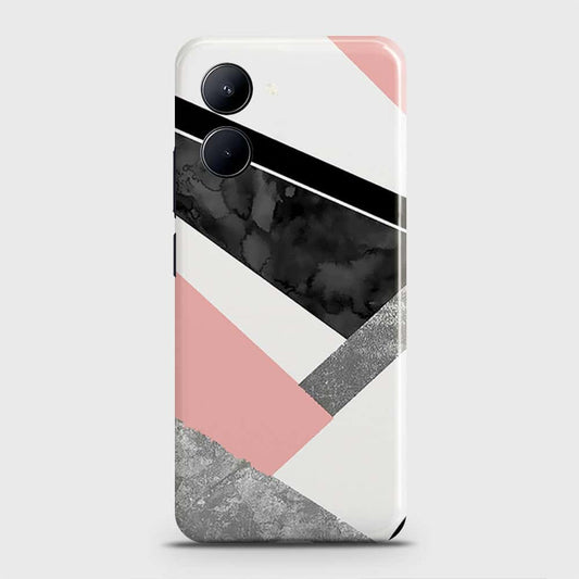 Realme C33 Cover - Geometric Luxe Marble Trendy Printed Hard Case with Life Time Colors Guarantee