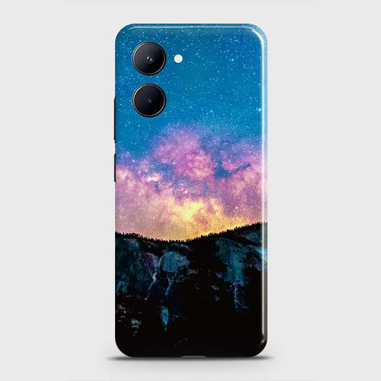 Realme C33 Cover - Embrace Dark Galaxy  Trendy Printed Hard Case with Life Time Colors Guarantee
