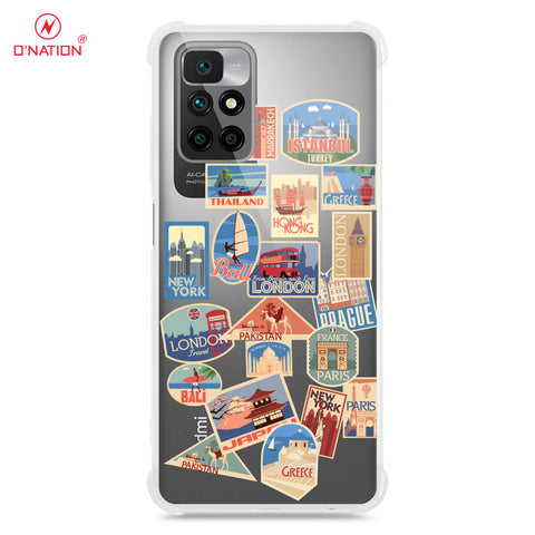 Xiaomi Redmi 10 Cover - Personalised Boarding Pass Ticket Series - 5 Designs - Clear Phone Case - Soft Silicon Borders