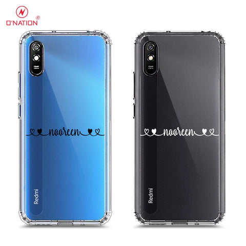 Xiaomi Redmi 9A  Cover - Personalised Name Series - 8 Designs - Clear Phone Case - Soft Silicon Borders