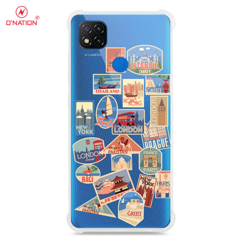 Xiaomi Redmi 9C Cover - Personalised Boarding Pass Ticket Series - 5 Designs - Clear Phone Case - Soft Silicon Borders