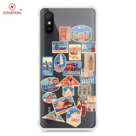 Xiaomi Redmi 9i Cover - Personalised Boarding Pass Ticket Series - 5 Designs - Clear Phone Case - Soft Silicon Borders