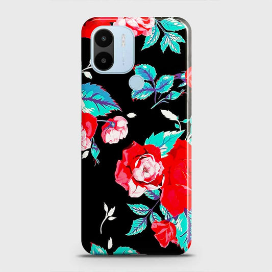 Xiaomi Poco C50 Cover - Luxury Vintage Red Flowers Printed Hard Case with Life Time Colors Guarantee
