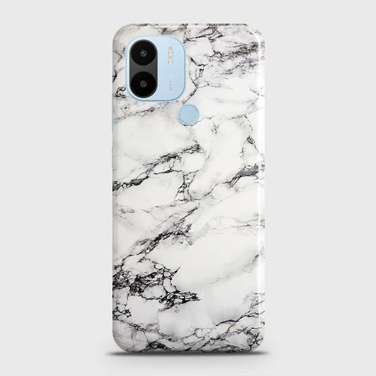 Xiaomi Poco C50 Cover - Trendy White Floor Marble Printed Hard Case with Life Time Colors Guarantee