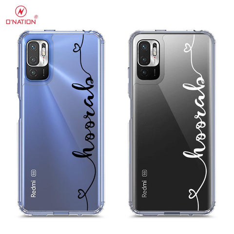 Xiaomi Redmi Note 10 5G Cover - Personalised Name Series - 8 Designs - Clear Phone Case - Soft Silicon Borders