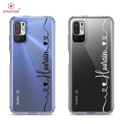Xiaomi Redmi Note 10 5G Cover - Personalised Name Series - 8 Designs - Clear Phone Case - Soft Silicon Borders