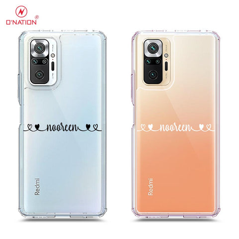Xiaomi Redmi Note 10 Pro 4G Cover - Personalised Name Series - 8 Designs - Clear Phone Case - Soft Silicon Borders