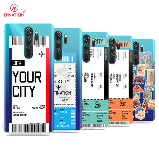 Xiaomi Redmi Note 8 Pro Cover - Personalised Boarding Pass Ticket Series - 5 Designs - Clear Phone Case - Soft Silicon Borders
