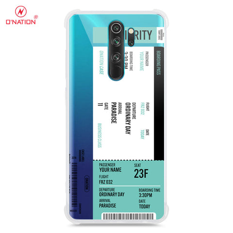 Xiaomi Redmi Note 8 Pro Cover - Personalised Boarding Pass Ticket Series - 5 Designs - Clear Phone Case - Soft Silicon Borders