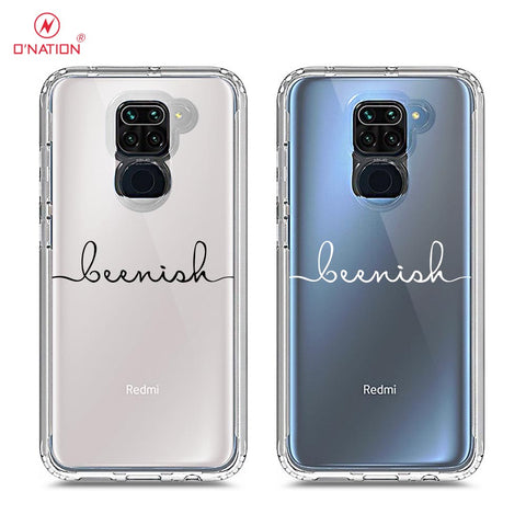 Xiaomi Redmi Note 9 Cover - Personalised Name Series - 8 Designs - Clear Phone Case - Soft Silicon Borders