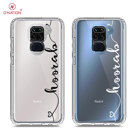 Xiaomi Redmi Note 9 Cover - Personalised Name Series - 8 Designs - Clear Phone Case - Soft Silicon Borders