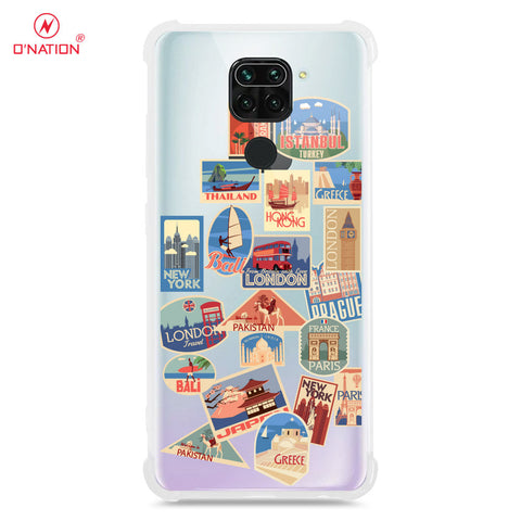 Xiaomi Redmi Note 9 Cover - Personalised Boarding Pass Ticket Series - 5 Designs - Clear Phone Case - Soft Silicon Borders