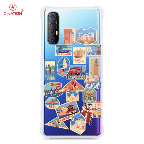 Oppo Reno 3 Pro Cover - Personalised Boarding Pass Ticket Series - 5 Designs - Clear Phone Case - Soft Silicon Borders