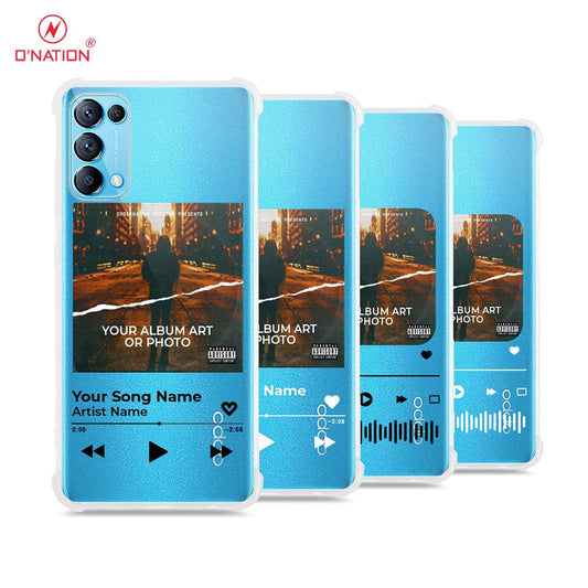 Oppo Reno 4 Cover - Personalised Album Art Series - 4 Designs - Clear Phone Case - Soft Silicon Borders