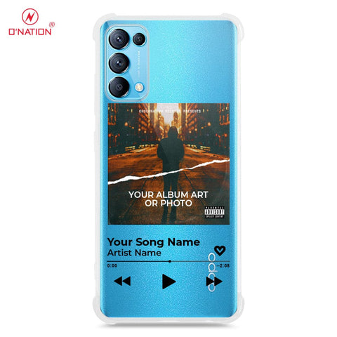 Oppo Reno 4 Cover - Personalised Album Art Series - 4 Designs - Clear Phone Case - Soft Silicon Borders
