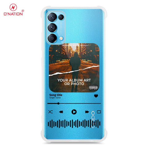 Oppo Reno 4 Cover - Personalised Album Art Series - 4 Designs - Clear Phone Case - Soft Silicon Borders