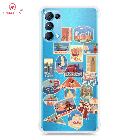 Oppo Reno 4 Cover - Personalised Boarding Pass Ticket Series - 5 Designs - Clear Phone Case - Soft Silicon Borders