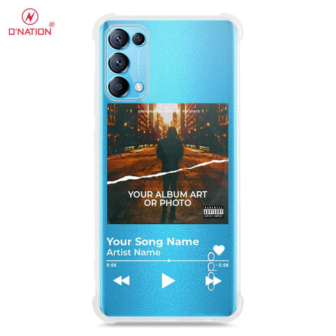 Oppo Reno 5 5G Cover - Personalised Album Art Series - 4 Designs - Clear Phone Case - Soft Silicon Borders