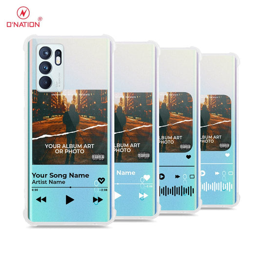 Oppo Reno 6 Cover - Personalised Album Art Series - 4 Designs - Clear Phone Case - Soft Silicon Borders