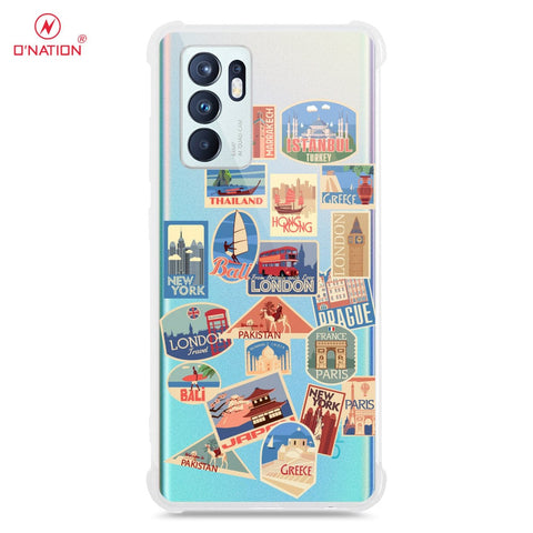 Oppo Reno 6 Cover - Personalised Boarding Pass Ticket Series - 5 Designs - Clear Phone Case - Soft Silicon Borders