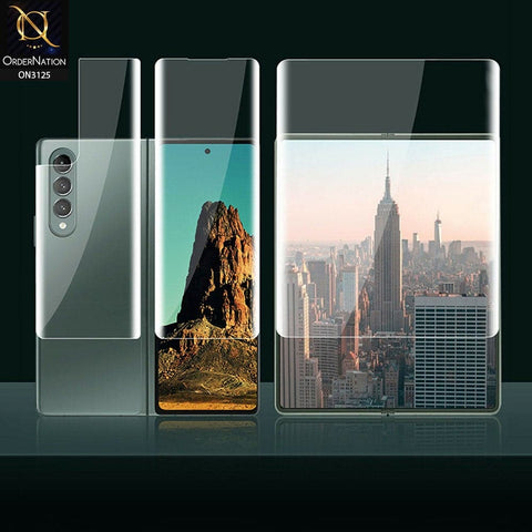 Samsung Galaxy Z Fold 3 5G Protector - 360° Transparent Unbreakable Full Body Protective Film Cover Sticker