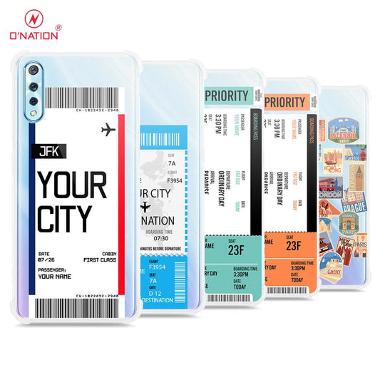 Vivo S1 Cover - Personalised Boarding Pass Ticket Series - 5 Designs - Clear Phone Case - Soft Silicon Borders