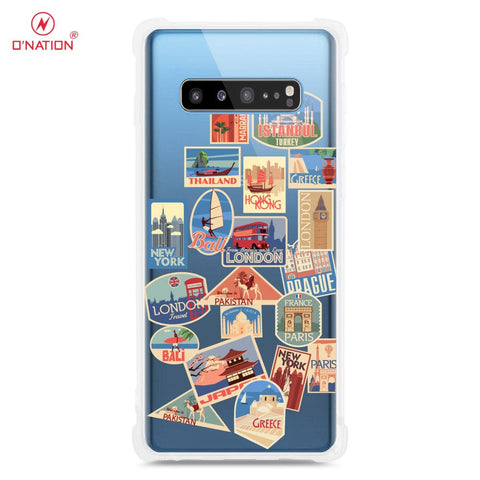 Samsung Galaxy S10 5G Cover - Personalised Boarding Pass Ticket Series - 5 Designs - Clear Phone Case - Soft Silicon Borders