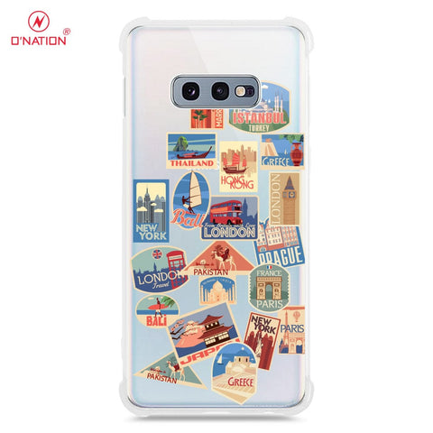 Samsung Galaxy S10e Cover - Personalised Boarding Pass Ticket Series - 5 Designs - Clear Phone Case - Soft Silicon Borders