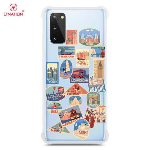 Samsung Galaxy S20 Cover - Personalised Boarding Pass Ticket Series - 5 Designs - Clear Phone Case - Soft Silicon Borders