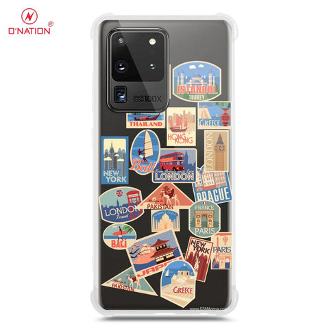 Samsung Galaxy S20 Ultra Cover - Personalised Boarding Pass Ticket Series - 5 Designs - Clear Phone Case - Soft Silicon Borders