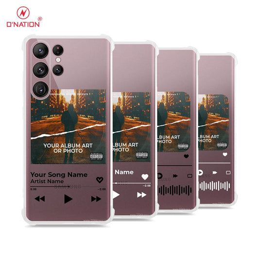 Samsung Galaxy S22 Ultra Cover - Personalised Album Art Series - 4 Designs - Clear Phone Case - Soft Silicon Borders