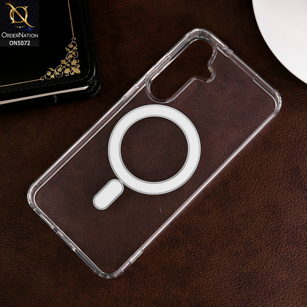 Samsung Galaxy S24 Plus - Transparent -  Crystal Series - Clear Transparent Magsafe Soft TPU Case