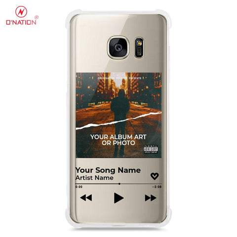 Samsung Galaxy S7 Edge Cover - Personalised Album Art Series - 4 Designs - Clear Phone Case - Soft Silicon Borders