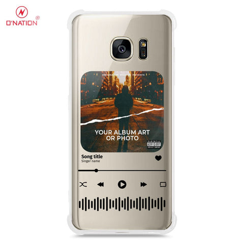 Samsung Galaxy S7 Edge Cover - Personalised Album Art Series - 4 Designs - Clear Phone Case - Soft Silicon Borders