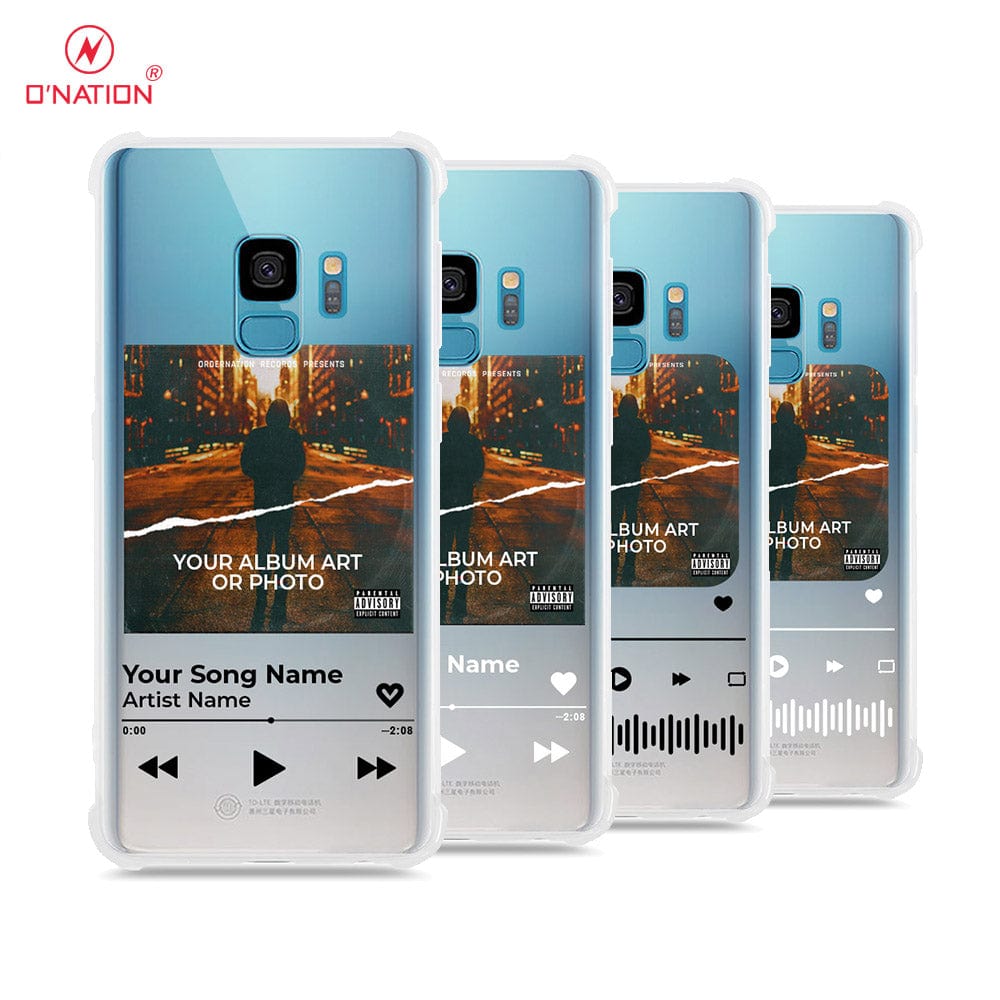 Samsung Galaxy S9 Cover - Personalised Album Art Series - 4 Designs - Clear Phone Case - Soft Silicon Borders