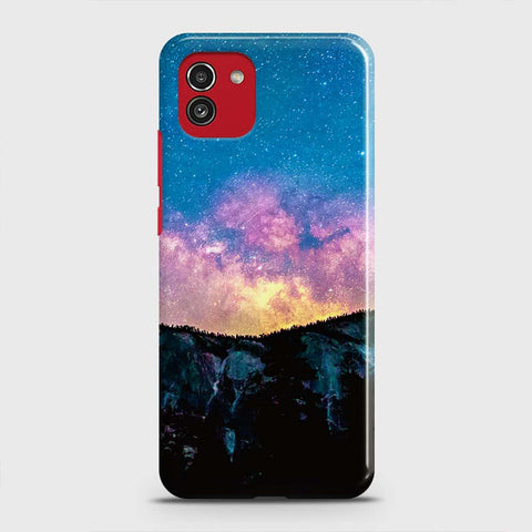 Samsung Galaxy A03 Cover - Embrace Dark Galaxy  Trendy Printed Hard Case with Life Time Colors Guarantee