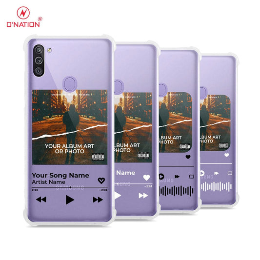 Samsung Galaxy A11 Cover - Personalised Album Art Series - 4 Designs - Clear Phone Case - Soft Silicon Borders